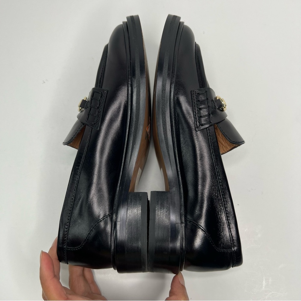 Madewell The Vernon Bit Hardware Loafer in Leather in True Black Size 6 - Picture 11 of 15